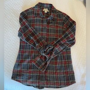 L.L. Bean Scotch Plaid Flannel Shirt, Slightly Fitted